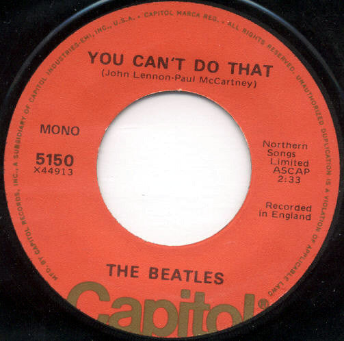 The Beatles : Can't Buy Me Love (7", Single, Mono, RE)