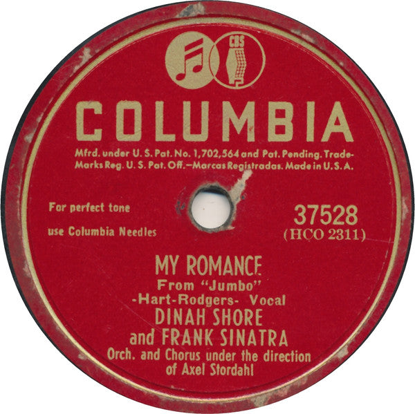 Dinah Shore And Frank Sinatra : Tea For Two / My Romance (Shellac, 10")