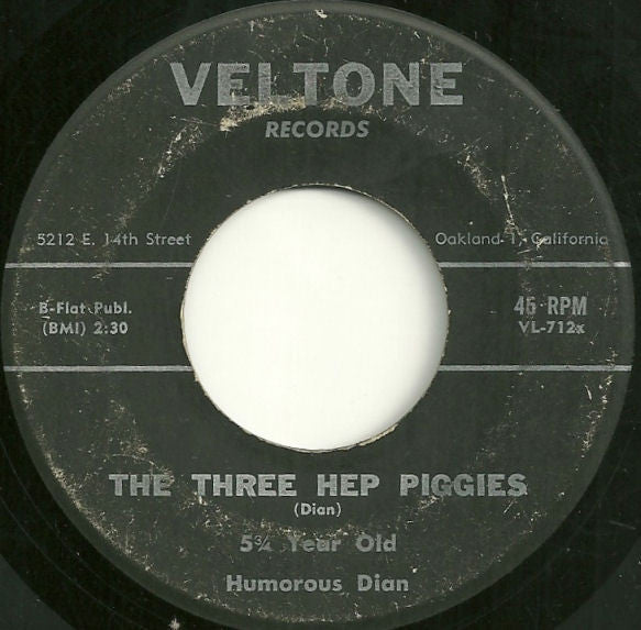 5 3/4 Year Old Humorous Dian : Interview With Mr-K / The Three Hep Piggies (7", Single)