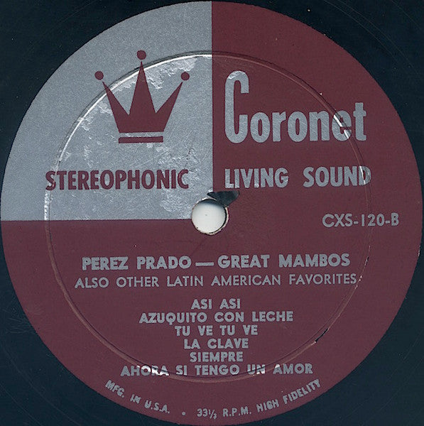 Perez Prado : Great Mambos, Also Other Latin American Favorites (LP, Album, RE)