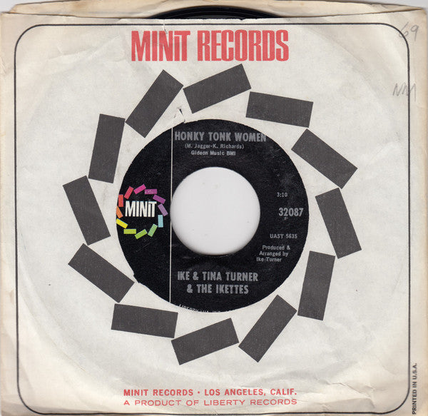 Ike & Tina Turner & The Ikettes : Honky Tonk Women / Come Together (7", Single, Styrene, She)