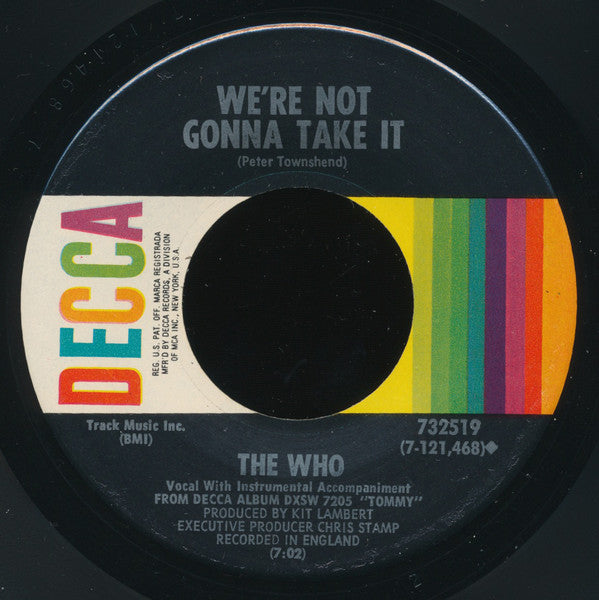 The Who : I'm Free (7", Single, Pin)