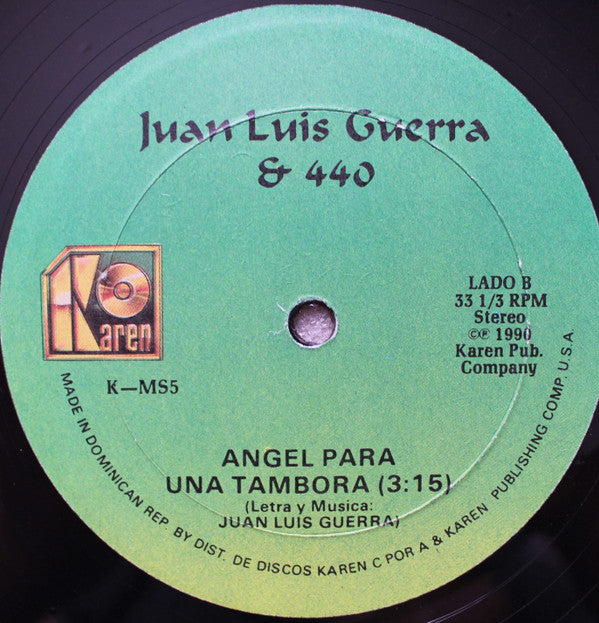 Juan Luis Guerra & 440* : Burbujas De Amor / Angel Para Una Tambora (12", Maxi)