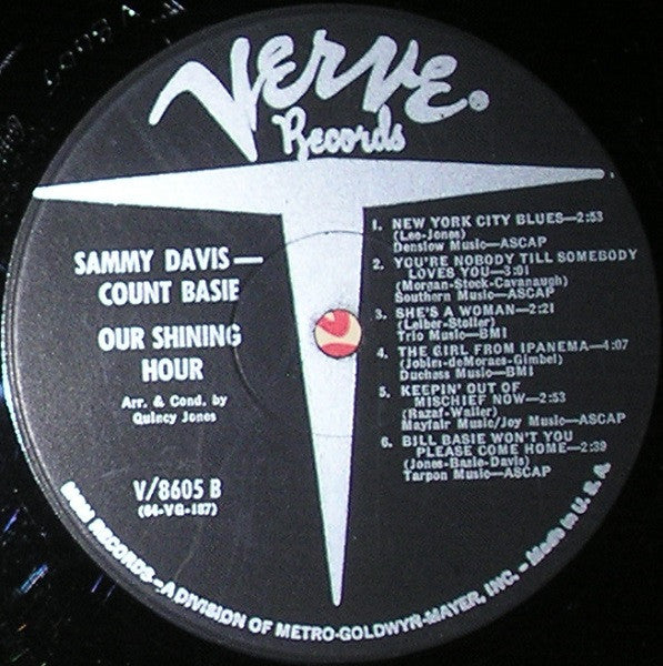Sammy Davis* / Count Basie : Our Shining Hour (LP, Album, Mono)