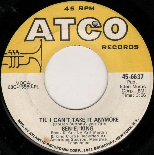 Ben E. King : It Ain't Fair / Til I Can't Take It Anymore (7", Single, PL)