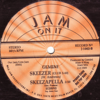 Gemini (7) : Skeezer (12", Promo)