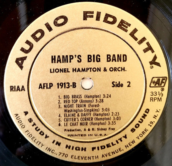 Lionel Hampton And His Orchestra : Hamp's Big Band (LP, Album, Mono, Lam)