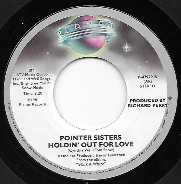 Pointer Sisters : Slow Hand (7", All)