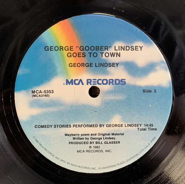 George Lindsey : George 'Goober' Lindsey Goes To Town (LP)