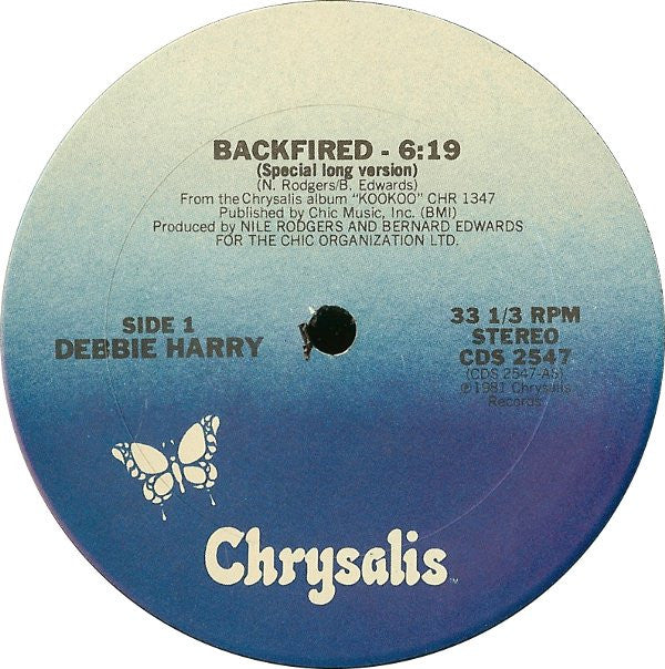 Debbie Harry* : Backfired (Special Limited Edition Extended Version) (12", Ltd)