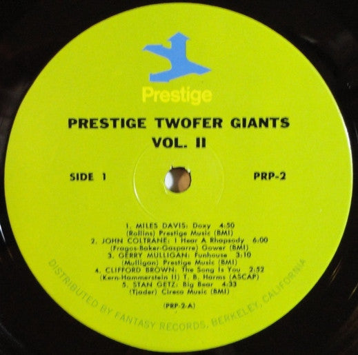 Various : Prestige Twofer Giants Volume II (2xLP, Comp)