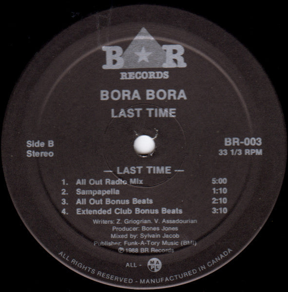 Bora Bora (3) : Last Time (12")