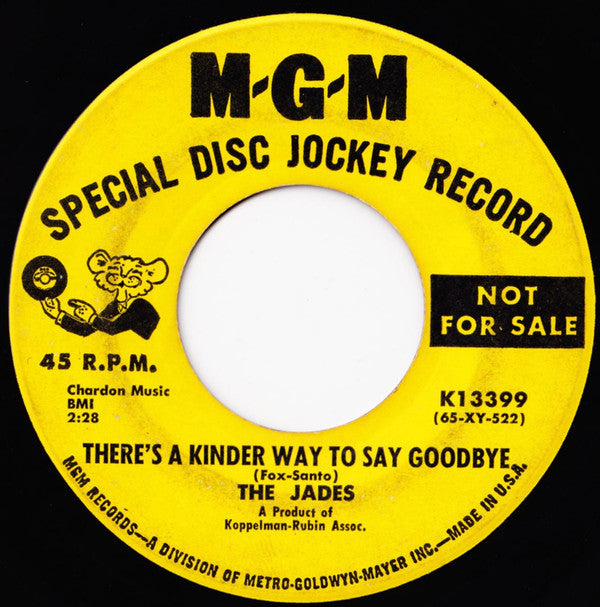 The Jades (27) : You're So Right For Me (7", Single, Promo)