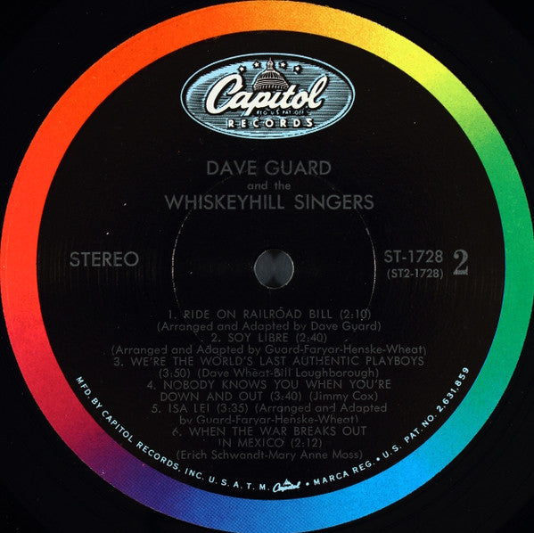 Dave Guard & Whiskeyhill Singers : Dave Guard & The Whiskeyhill Singers (LP, Album, Scr)