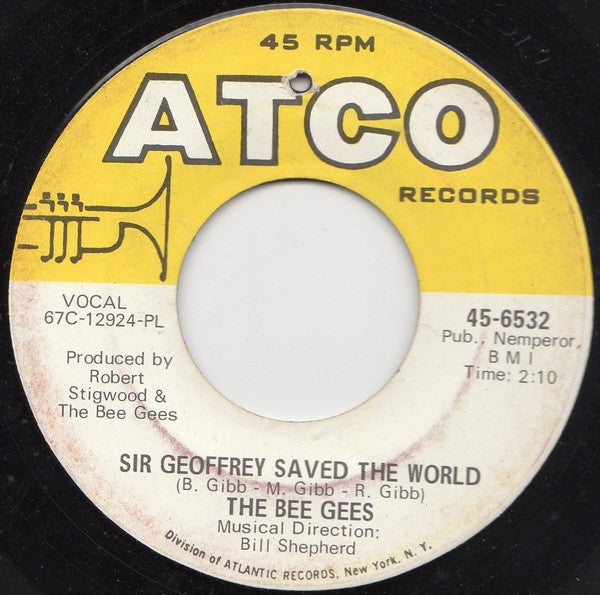 The Bee Gees* : (The Lights Went Out In) Massachusetts (7", Single, PL )