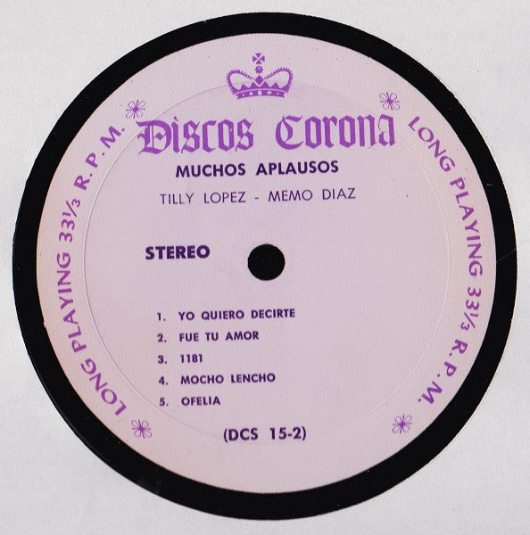 Tilly Lopez - Memo Diaz : Muchos Aplausos (LP)
