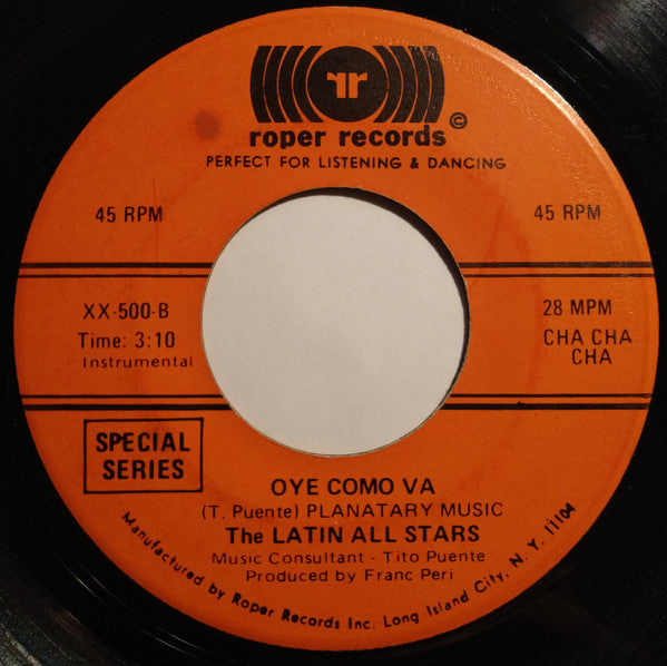 The Latin All Stars : Mehevita / Oye Como Va (7", Single)