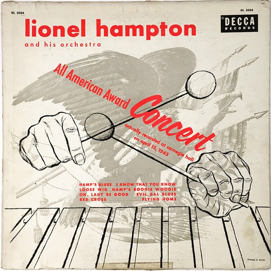 Lionel Hampton And His Orchestra : All American Award Concert (LP, Album, Mono)