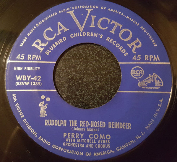 Perry Como : I Saw Mommy Kissing Santa Claus / Rudolph The Red-Nosed Reindeer (7", Single, Mono)