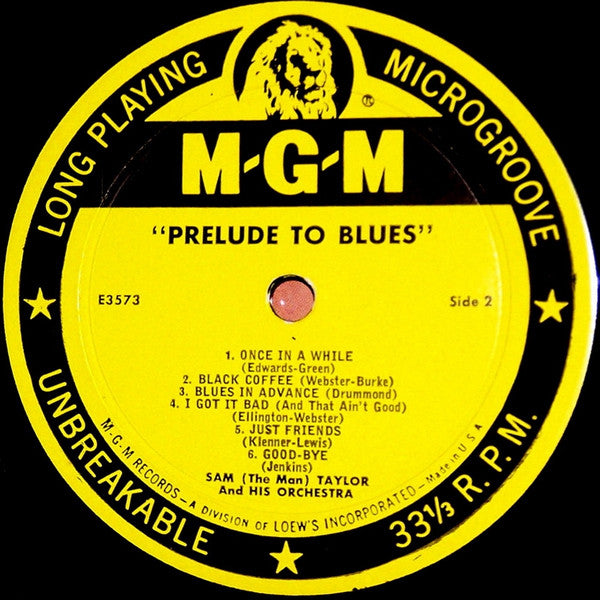 Sam Taylor (2) : Prelude To Blues (LP)