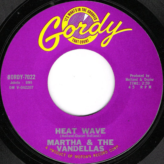 Martha & The Vandellas* : Heat Wave  (7", Single, Styrene, Mon)