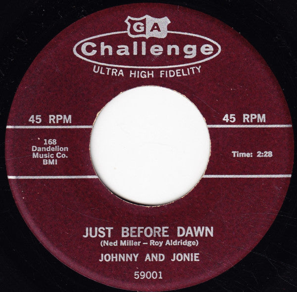 Johnny & Jonie Mosby : Kee-Ro-Ryin' / Just Before Dawn (7")