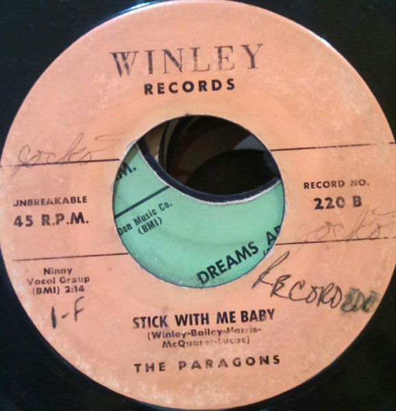 The Paragons (2) : Let's Start All Over Again / Stick With Me Baby (7", Single)