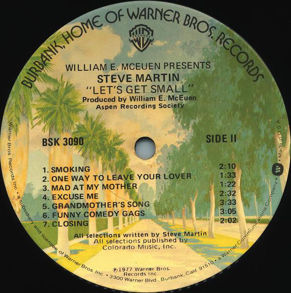 Steve Martin (2) : Let's Get Small (LP, Album, Jac)