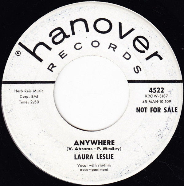 Laura Leslie : I Was The Last To Know / Anywhere (7", Promo)