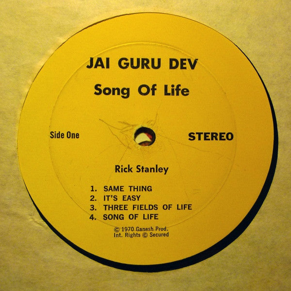 Rick Stanley (2) : Song Of Life (Jai Guru Dev) (LP, Album)