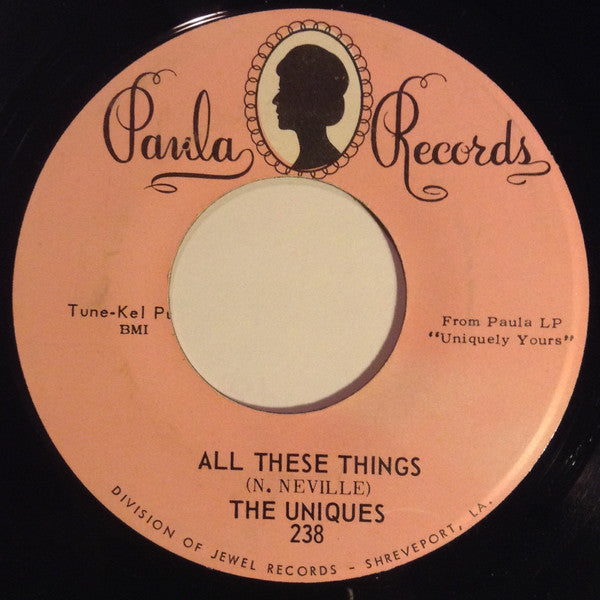 The Uniques (2) : All These Things (7", Single)