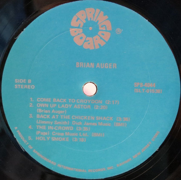 Brian Auger : Brian Auger (LP, Comp)