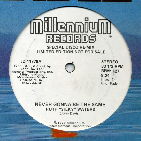 Ruth "Silky" Waters* : Never Gonna Be The Same (12", Ltd, Promo)