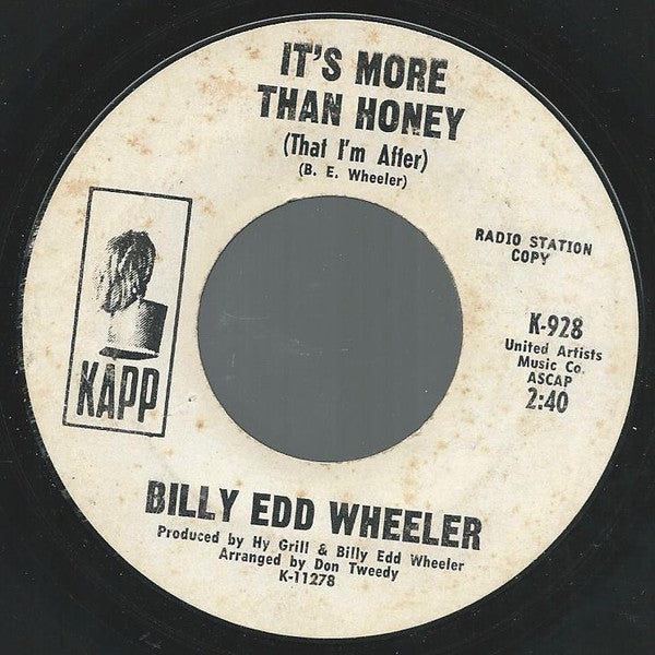 Billy Edd Wheeler : I Ain't The Worryin' Kind (7", Promo)