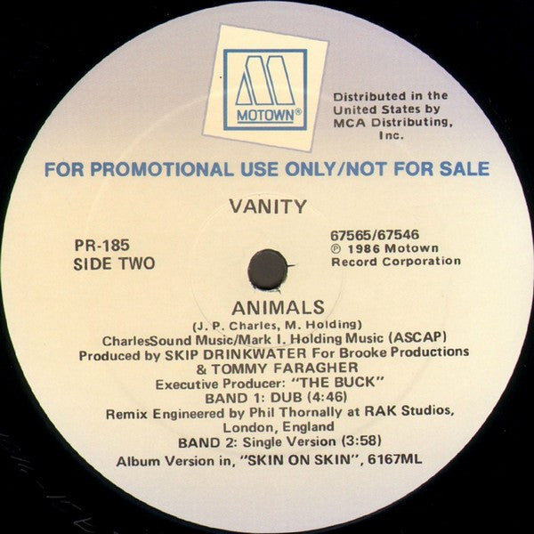 Vanity : Animals (12", Promo)