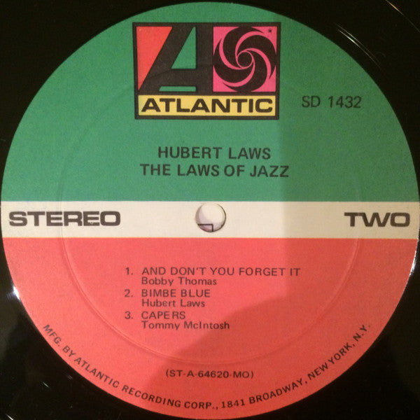 Hubert Laws : The Laws Of Jazz (LP, Album, RE, RP, Mon)