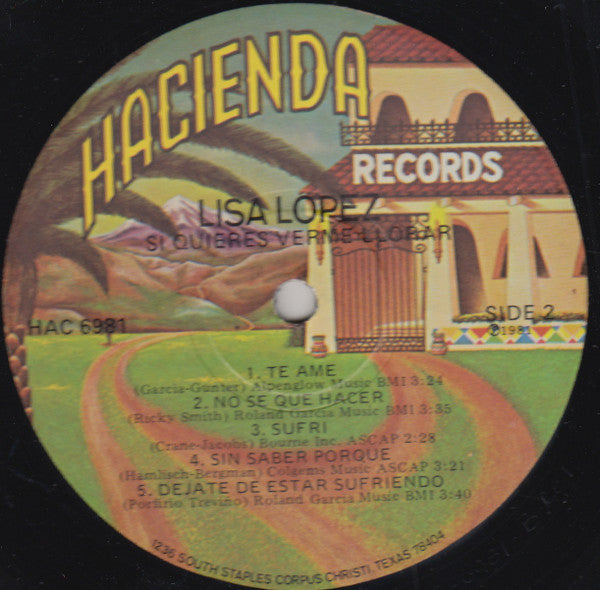 Lisa Lopez : Si Quieres Verme Llorar (LP, Album)
