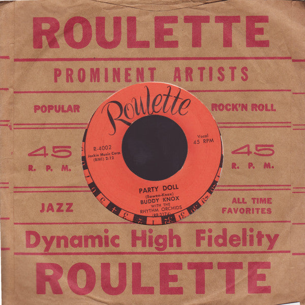 Buddy Knox With The Rhythm Orchids : Party Doll (7", Single, Mon)