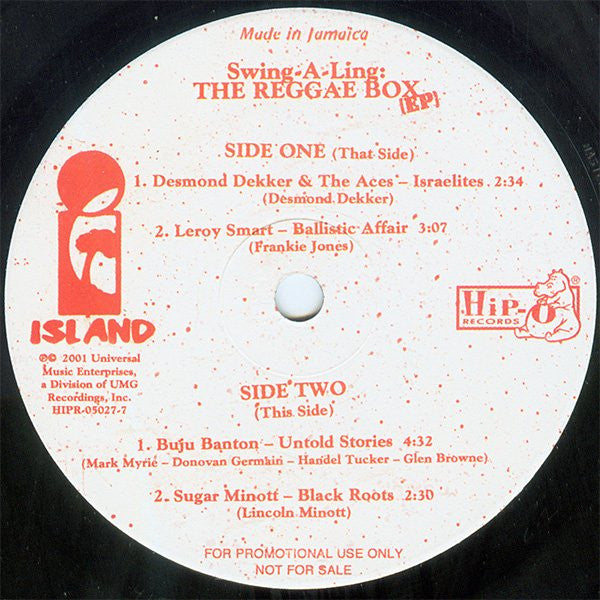 Various : Swing-A-Ling: The Reggae Box EP (7", EP, Promo)