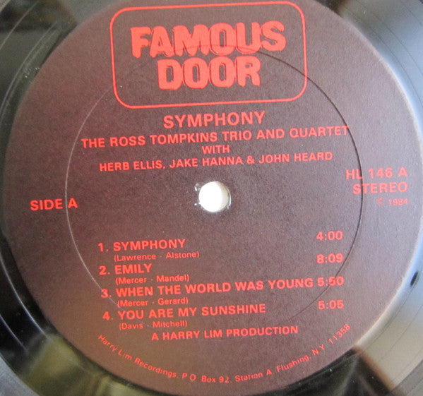 The Ross Tompkins Trio & The Ross Tompkins Quartet : Symphony (LP, Album)