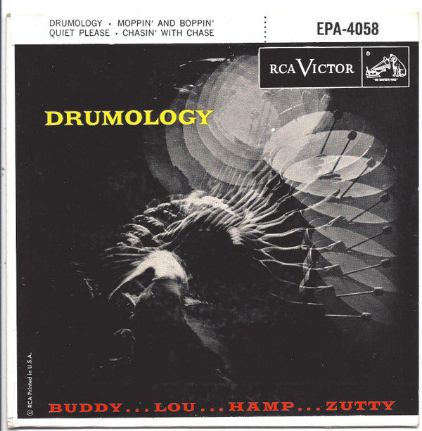 Buddy* ... Lou* ... Hamp* ... Zutty* : Drumology (7", EP, Comp, Mono)