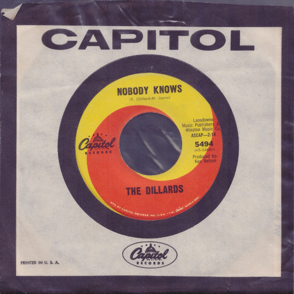 The Dillards : Ebo Walker/Nobody Knows (7", Single)