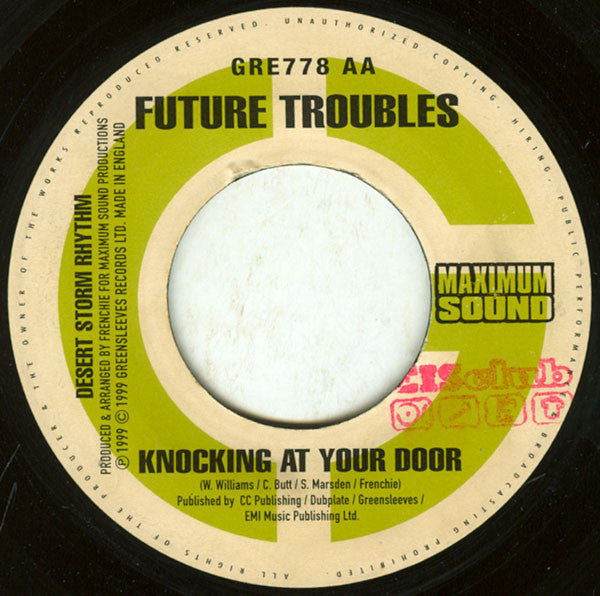 Sean Paul / Future Troubles : Back Off / Knocking At Your Door (7")