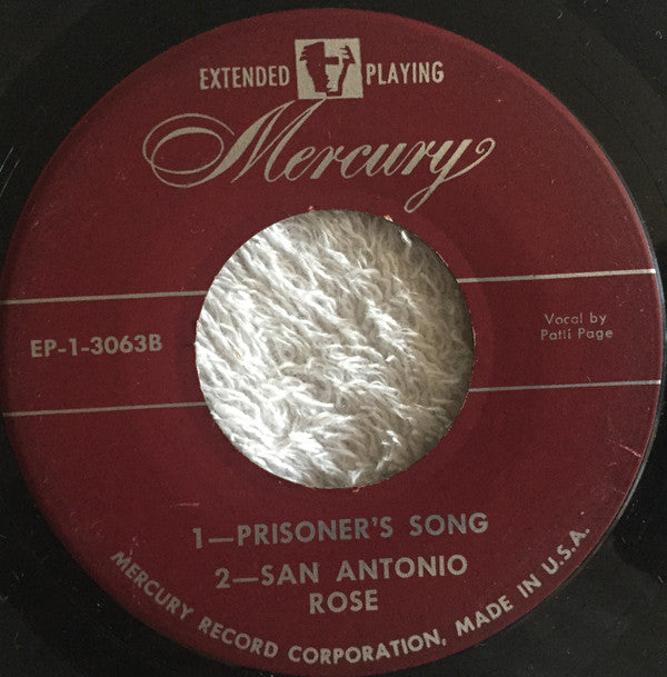 Patti Page : I Want To Be A Cowboy's Sweetheart (7", EP)