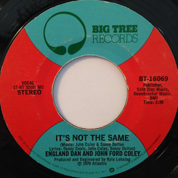 England Dan & John Ford Coley : I'd Really Love To See You Tonight (7", Single, Mon)
