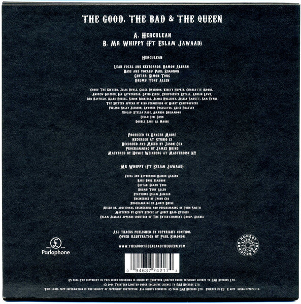 The Good, The Bad & The Queen : Herculean (7", Single, Ltd)