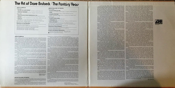 Dave Brubeck : The Art Of Dave Brubeck/The Fantasy Years (2xLP, Comp, Mono, PRC)