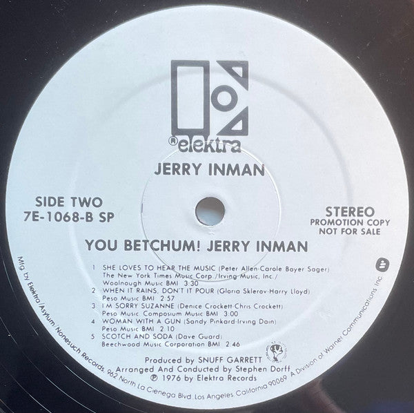 Jerry Inman : You Betchum! (LP, Album, Promo, Spe)