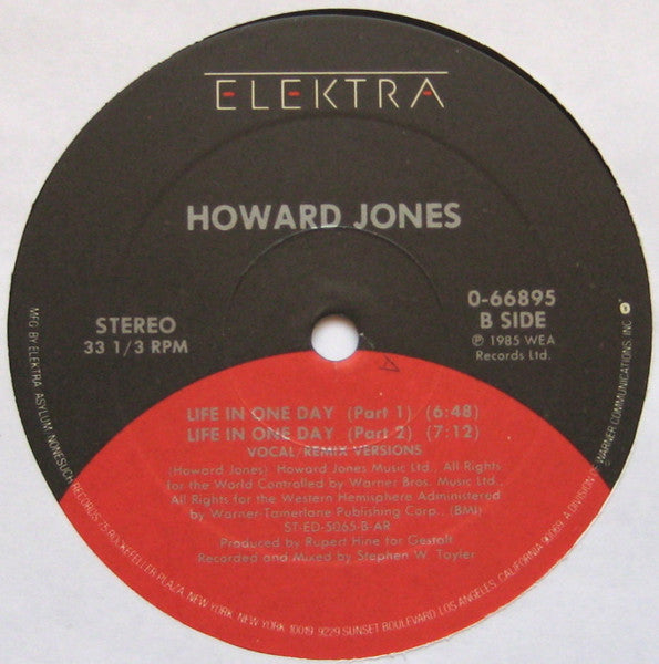 Howard Jones : Life In One Day (12", Single, All)