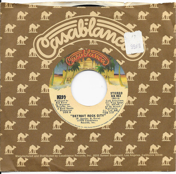 Kiss : Beth / Detroit Rock City (7", Single, Styrene, 2nd)